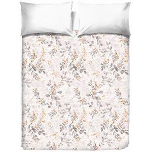PENSIERI DELICATI Sprei voor tweepersoonsbed, 260 x 280 cm, eenpersoonsbed, 100% piqué-katoen, ideaal als sprei voor een tweepersoonsbed, motief Victoria Oker, 100% Made in Italy