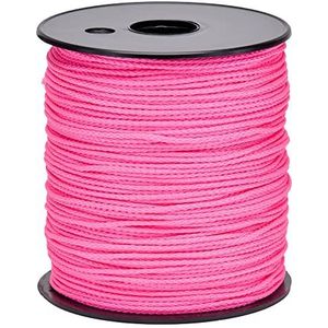 Gevlochten touw polypropyleen PP roze Ø 2 mm 200 m