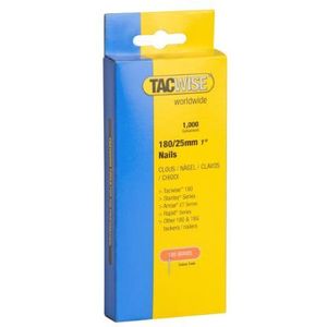 Tacwise 0361 platte kopspijkers Brad type 18G / 25 mm, verzinkt, 1000 stuks