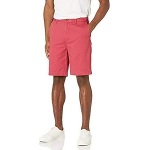 Amazon Essentials Men's Korte broek met binnenbeenlengte van 23 cm en klassieke pasvorm, Gewassen rood, 32