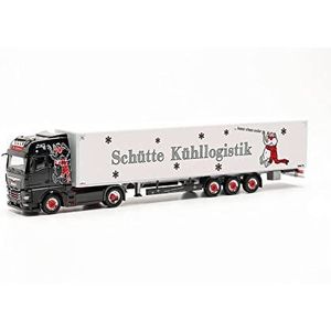 herpa 315401 TGX GX koffer-zadeltrekker, 15 m ""Schütte koellogistiek"", getrouw op schaal 1:87, model vrachtwagen voor Diorama, modelbouw, verzamelobject, decominiatuurmodellen van kunststof,