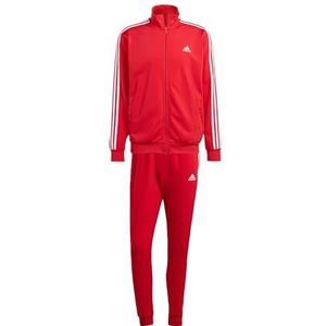 adidas Heren Basic 3-Stripes Tricot Trainingspak Trainingspak, Better Scarlet, XL Tall 3"", Beter Scarlet, XL tall