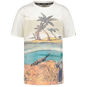 Garcia Kids Jongens T-shirt met korte mouwen, gebroken wit, 116/122, off-white, 116 cm