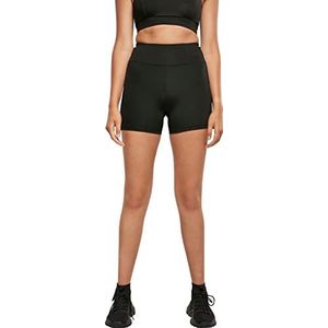 Urban Classics Dames Dames Dames Gerecycled High Waist Cycle Hot Pants Yoga Shorts, Zwart, XS