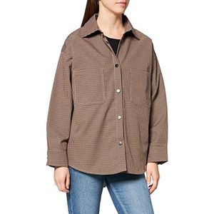 JACK & JONES Dames Jjxx Jxbrooks Compact Overshirt Noos Blouse, Brindle/Checks: check, S