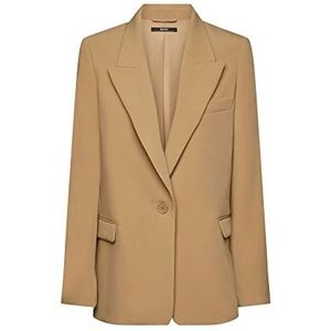 ESPRIT Collection Blazer met één rij knopen, Kaki beige, 38