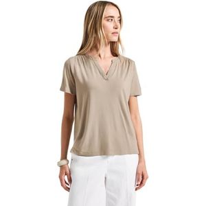 Street One - Tuniek - Beige - Dames Shirt met Studs