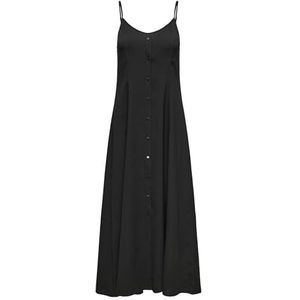 Onlnova Life Vis Gigi Long Dress Solid, zwart, S