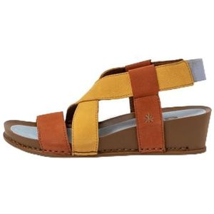 Art 1944 I Imagine damessandalen met wighak, D.Orange-Honey, maat 39, D Orange Honey, 39 EU