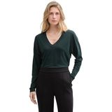 TOM TAILOR - 1047240 - T-shirt - Donker Saffiergroen - Lange Mouwen - Dames