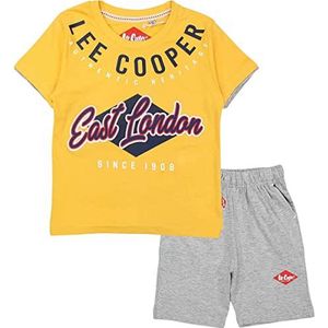 Lee Cooper Shorts-T-shirt-set, Geel, 12 Jaren