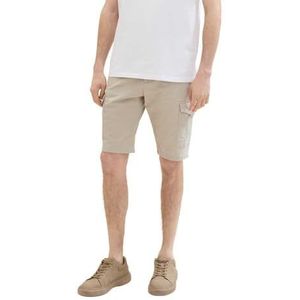 TOM TAILOR Bermuda voor heren, 34671 - Beige Structure Print, 28