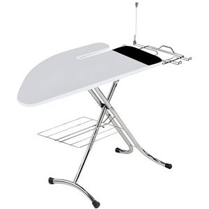 Top House Italia Combiboard Plus Strijkplank met strijkplank, 125 x 48 cm, ruimtebesparend, robuust, inklapbaar, warmtereflecterende strijkplankovertrek