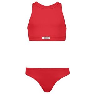 PUMA Bikini met racerback voor meisjes, rood, 140 cm