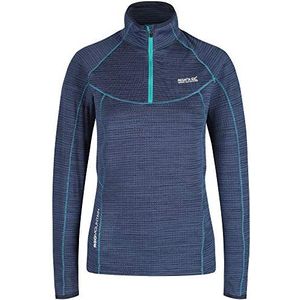 Regatta Onderlaag fleece, lange mouwen, Yonder, met opening door 1/2 rits, sneldrogend, voor dames, polo/jassen, navy, FR: 3XL (maat fabrikant: 22)