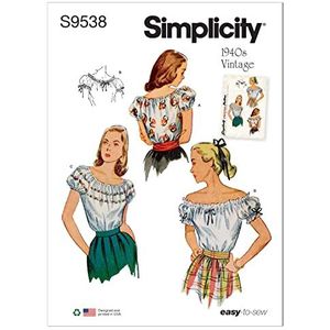 Simplicity SS9538D5 Misses' Blouses D5 4-6-8-10-12