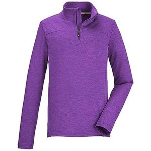 Killtec KSW 189 GRLS SHRT, 40872-000, functioneel shirt voor meisjes, met opstaande kraag en ritssluiting, neon pure orchidee, maat 176, roze, 176 cm