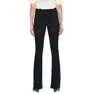 ONLY Dames ONLBLUSH MID Flared DNM TAI1099 NOOS Stretch Jeansbroek, Washed Black, M/34, Washed Black, (M) W x 34L