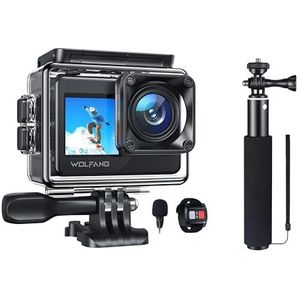 WOLFANG Actie Camera GA120 4K30FPS & Set van Selfie Stick