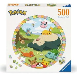 Ravensburger Puzzle 12001131 - Blumige Pokémon - 500 Teile Pokémon Rundpuzzle für Erwachsene und Kinder ab 12 Jahren