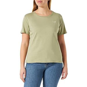 Wrangler Sign Off Tee T-shirt voor dames, groen, XS
