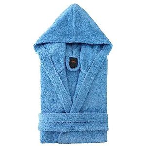 Top Towel Unisex badjas voor dames en heren, badjas met capuchon, 100% katoen, 500 g/m², badstof badjas, Lavendel, S