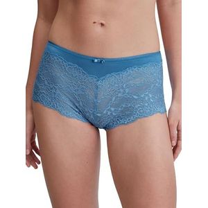 CALIDA Sensual Secrets Panty voor dames, regular cut, met zachte, licht transparante kant, Riviera Blue., 36-38