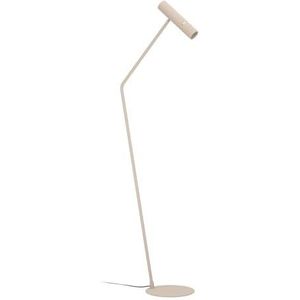 EGLO LED vloerlamp Caminia, elegante leeslamp, woonkamerlamp met verstelbare spot, staande lamp van metaal in zandkleuren en goud, staanlamp met GU10 lamp, warm wit