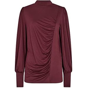 SOYACONCEPT Dames SC-Marica 214 Dames Blouse Shirt, 5520 Wine Red, X-Small