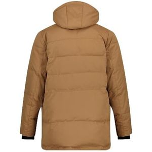 JP 1880, Heren grote maten, parka, outdoor, capuchon, 2-weg-rits, tabakbruin, 4XL grote maten