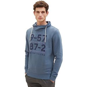 TOM TAILOR Sweatshirt voor heren, 32506 - Dusty Dark Teal, L