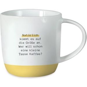 Grafik-Werkstatt Koffiemok met spreuk 300 ml porseleinen mok natuurlijk