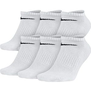 Nike Heren Performance Cushion no Show Band Sokken 6 Pack (Pack van 36), Wit/Zwart, Large