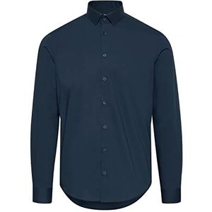 CASUAL FRIDAY CFPalle Slim fit overhemd voor heren, businesshemd, effen kleur, met kentkraag, marineblauw (50410), S