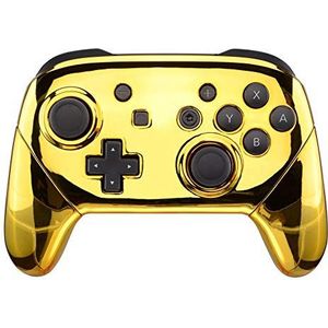 eXtremeRate Cover Grip Case voor Nintendo Switch Pro Controller,DIY Vervanging Grip Behuizing Shell voor Switch Pro Controller(Geen Controller)-Chroom Goud
