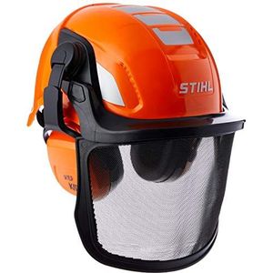 Stihl Uniseks kinderhelmset speelgoedhelm, oranje, eenheidsmaat, oranje, Eén Maat