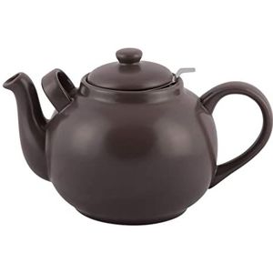 PLINT Simple & Stylish Ceramic Teapot, Globe Teapot with Stainless Steel Strainer, Ceramic Teapot for up to 10 cups, 2500 ml Ceramic Teapot, Flowering Tea Pot, TeaPot for Blooming Tea, Modern Black