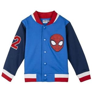 CERDÁ LIFE'S LITTLE MOMENTS Spiderman baseballjack van geborsteld katoen voor kinderen en jongeren, Blauw, 5 jaar