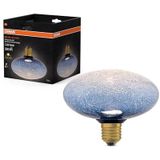 DECOR LED LAMP IN CRACKED GLASS IN CRACKED GLASS FLATTENED BLUE