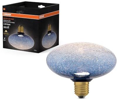 DECOR LED LAMP IN CRACKED GLASS IN CRACKED GLASS FLATTENED BLUE