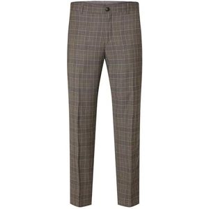 SELETED HOMME SLHSLIM-Neil Brown Blue Check TRS B NOOS, Chinchilla/Checks: lichtblauw, 98