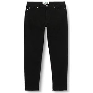 Love Moschino Cropped Bull met Logo Heart Back Tag vrijetijdsbroek voor dames, Zwart, 38