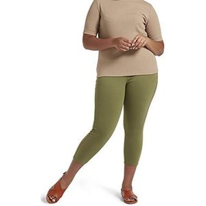 No nonsense Women's Plus Classic Denim Capri Leggings with Pockets, Fatigue, 2X