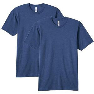 American Apparel Tri-Blend Crewneck Short Sleeve Track T-Shirt, 2-Pack