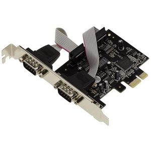 KALEA-INFORMATIQUE Seriële RS232 2-poorts DB9 PCIe COM-controllerkaart met Oxford OXPCIe952 chipset. Beugels met laag en hoog profiel