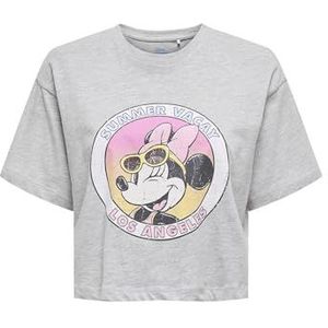 Onlmickey Minnie Life S/S Holiday Topjrs, lichtgrijs gem., L