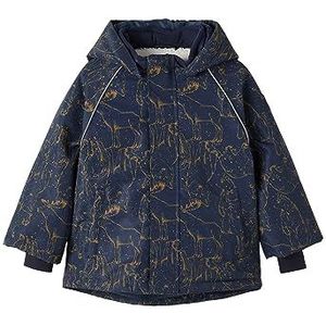 NAME IT Boy's NMMSNOW05 Jacket Animal FO Jacket, Dark Sapphire, 116, Dark Sapphire, 116 cm