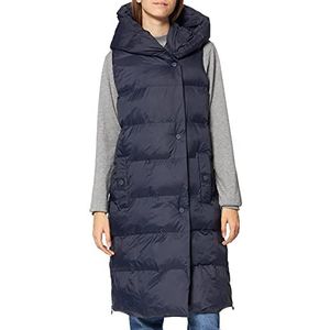bugatti Damesvest elegant warm en lang met capuchon en zakken, marineblauw, 36