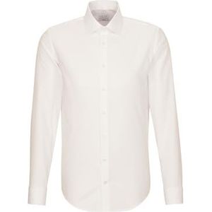 Zwarte Rose Kent - blouse - getailleerde snit - klassieke kraag - lange mouwen - heren, ecru (crème), 45 NL (Fabrikant maat Kraag 45 cm)