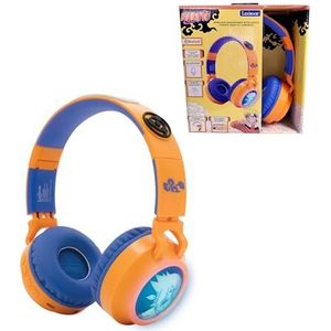 Lexibook, Naruto, Opvouwbare verlichte Bluetooth® en bekabelde koptelefoon met 3D-design uit het Naruto-universum en volumebegrenzing, Blauw Oranje, HPBT015NA